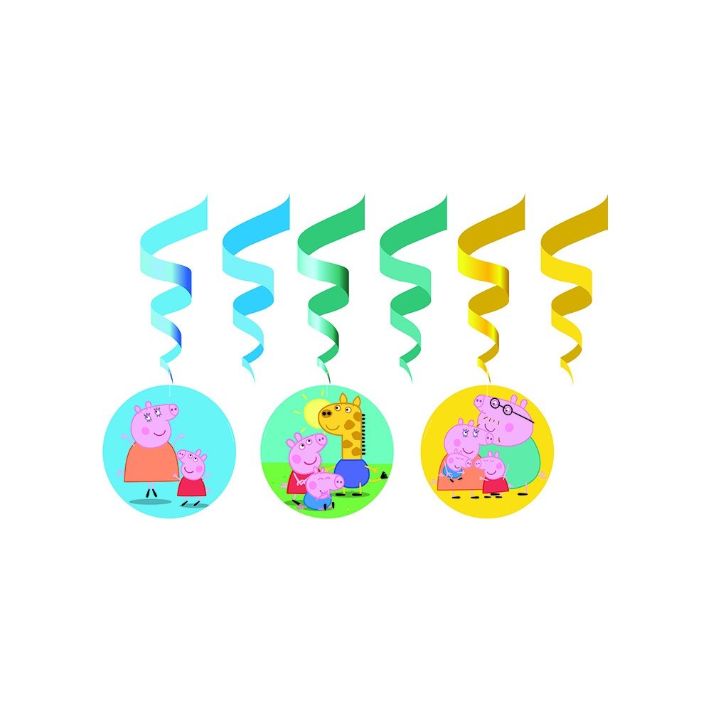 Peppa Pig Hug ribbon decoration 6 pcs set