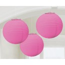 Colour Pink, Pink Paper Lantern 3-piece Set