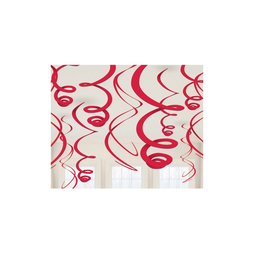 Colour Apple Red Red Ribbon Decoration Set of 12