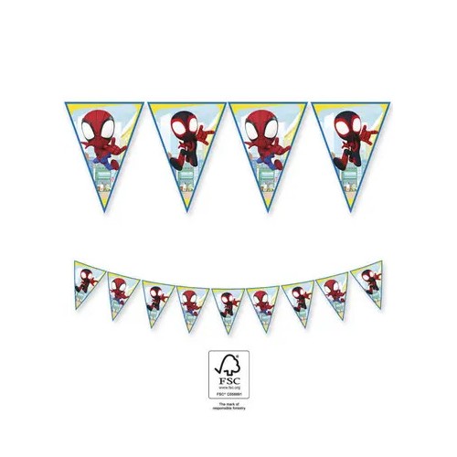 Spiderman Spidey  flag garland FSC 2.3 m