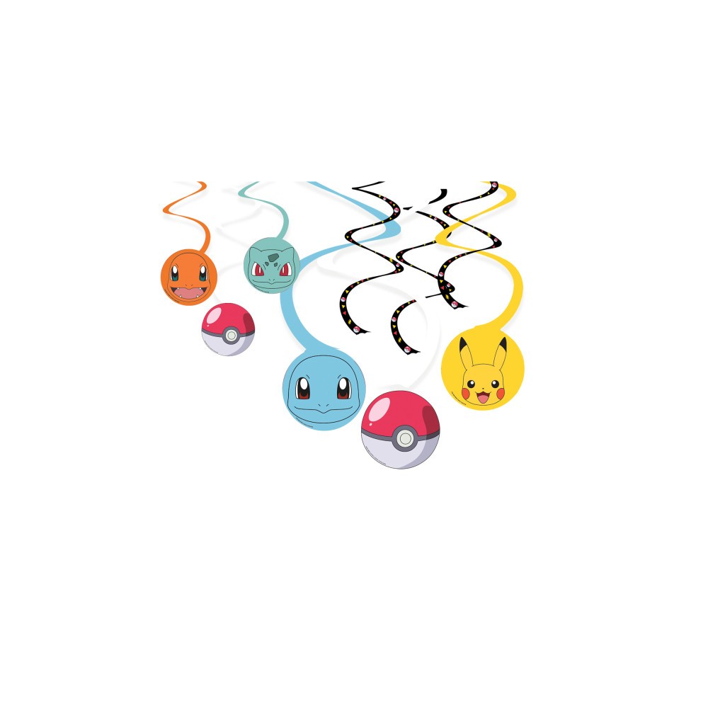 Pokémon Thunder ribbon decoration 6-piece set
