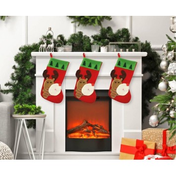 Christmas Brown Reindeer stocking, boot 41 cm