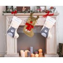 Christmas Red Nose Reindeer stocking for fireplace, boot 53 cm