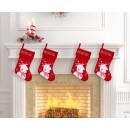 White Reindeer, Christmas Fireplace Stocking, Boot 45,5 cm