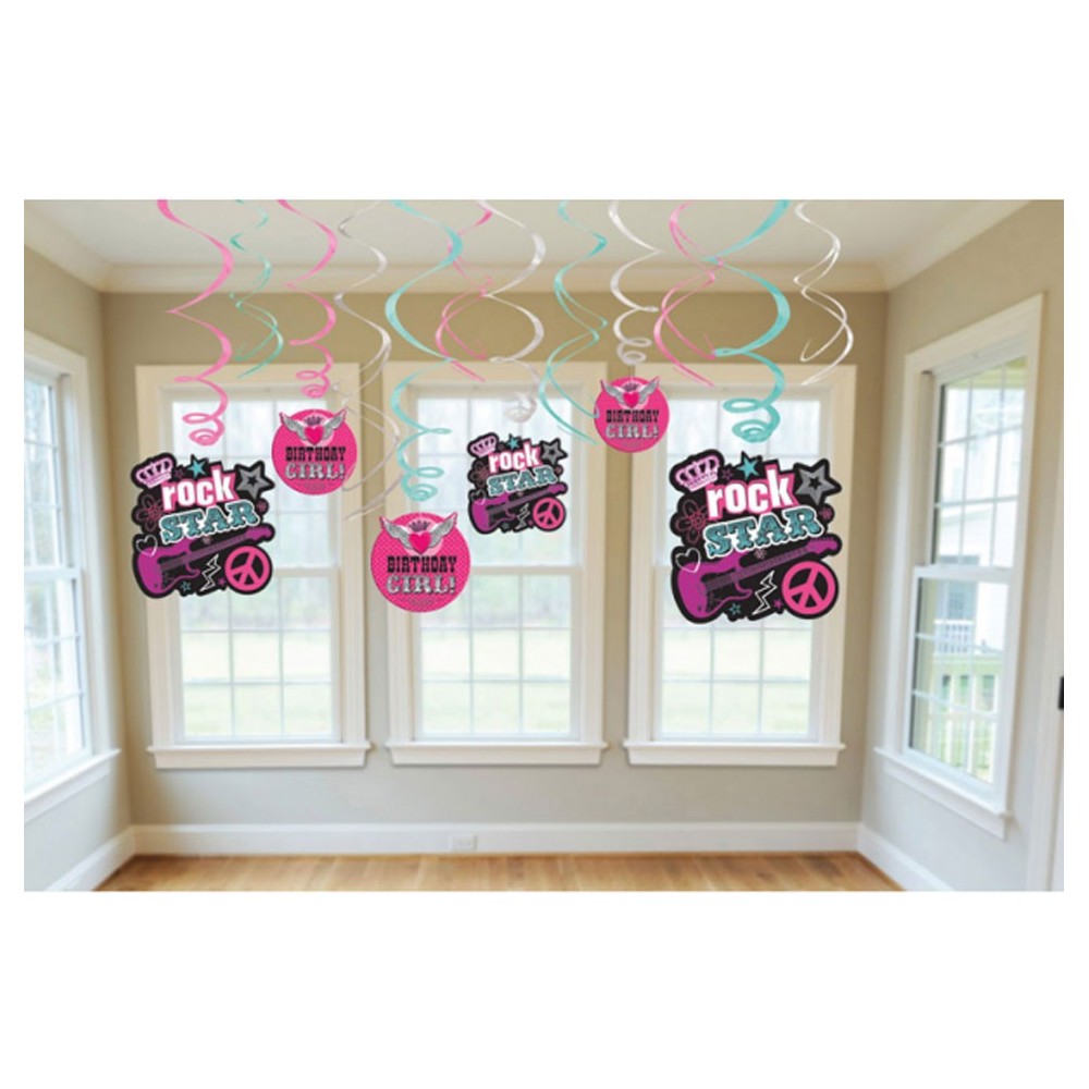 Rocker Girl Ribbon Decoration Set 12 pcs