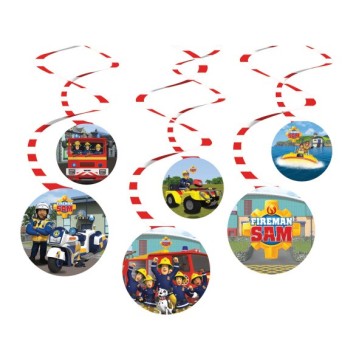 Fireman Sam Teamwork ribbon decoration 6 pcs set