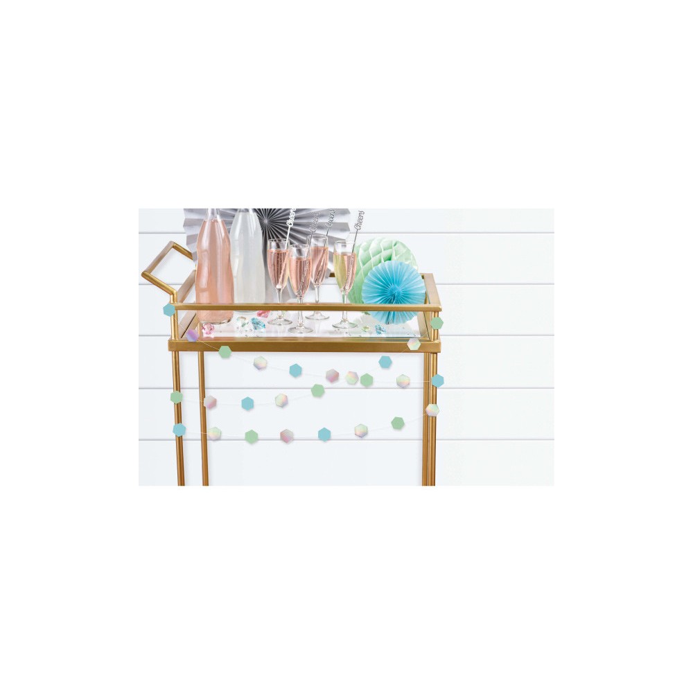 Colour Shimmering Party mini garland 213 cm set of 6