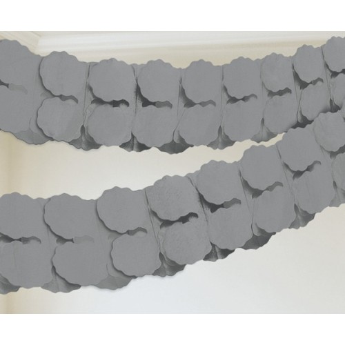 Colour Silver, Silver Paper Garland 365 cm