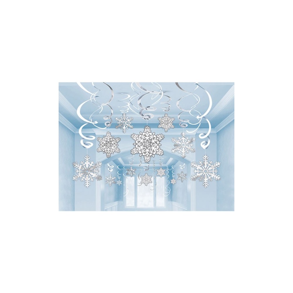 Christmas Snowflake, Snowflake Ribbon Decoration Set of 30 pcs