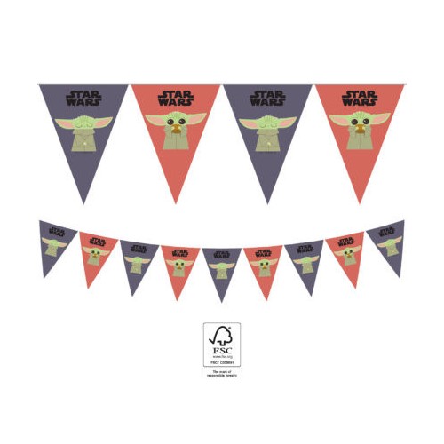 Star Wars The Mandalorian flag garland FSC 2.3 m