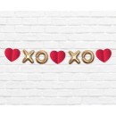 Love XOXO Red XOXO paper garland 200 cm
