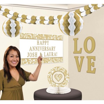 Colour Gold, 9 pcs Decoration Set