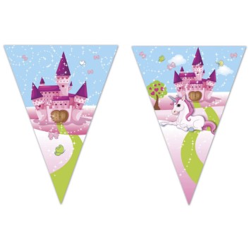 Unicorn Castle flag garland 2.3 m