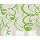Colour Kiwi Green Ribbon Decoration Set of 12