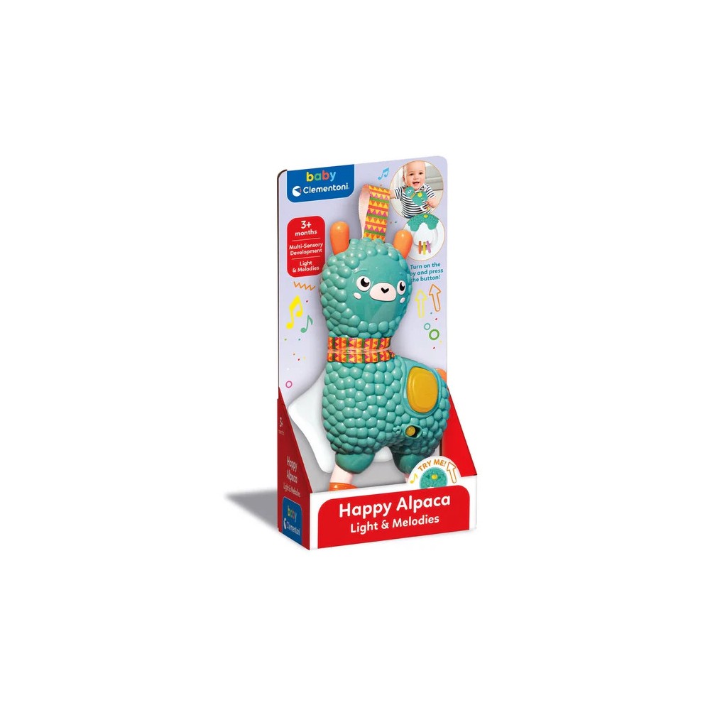 Animals Happy Alpaca Baby Rattle Clementoni