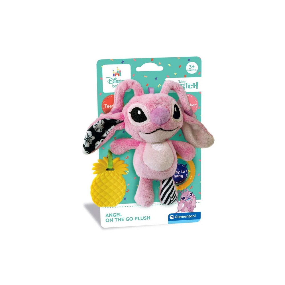 Disney Lilo and Stitch Angel plush toy and teether Clementoni