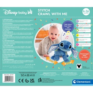 Disney Lilo and Stitch Cute interactive crawling plush figure Clementoni