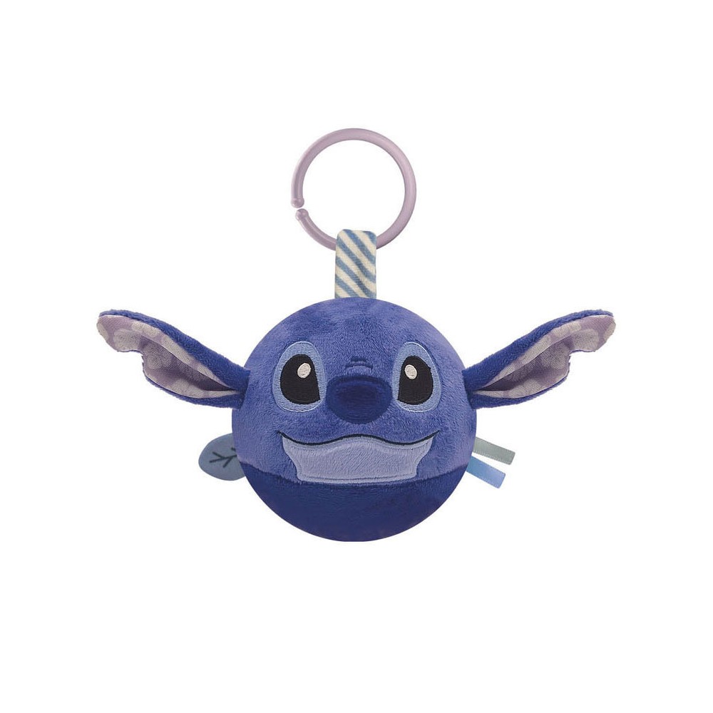 Disney Lilo and Stitch plush ball figure, baby rattle Clementoni