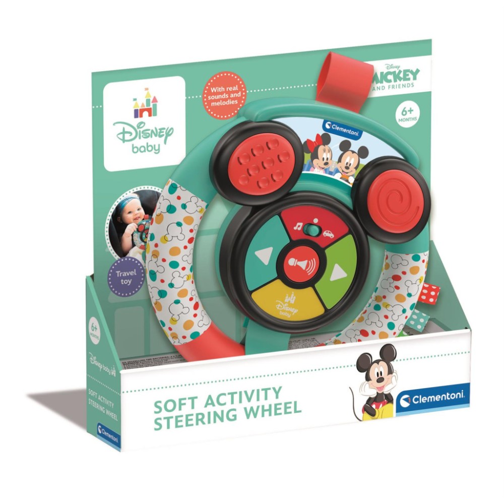 Disney Mickey  Ear interactive soft steering wheel Clementoni