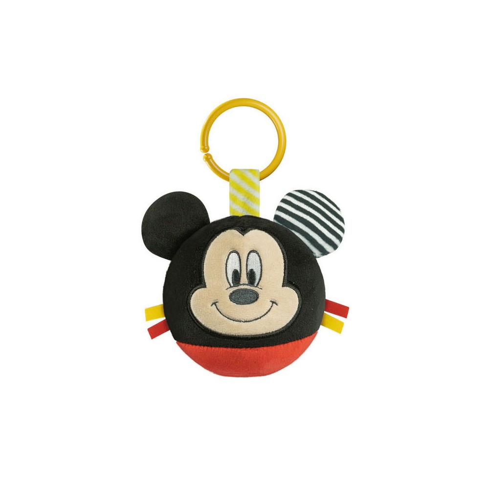 Disney Mickey  plush ball figure, baby rattle Clementoni