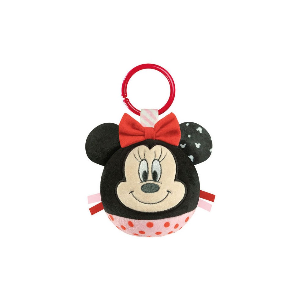 Disney Minnie  plush ball figure, baby rattle Clementoni