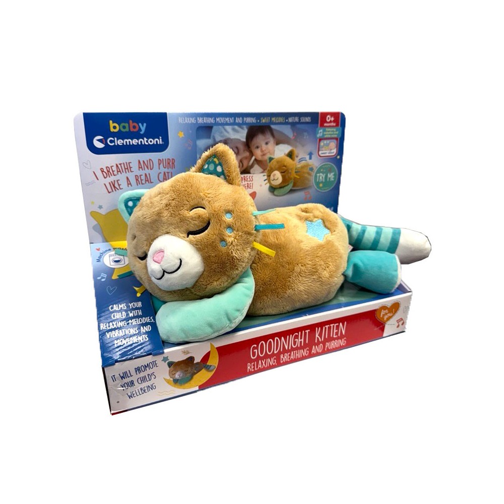 Cat Brown Purring Cat Interactive Plush Toy Clementoni