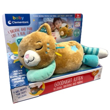 Cat Brown Purring Cat Interactive Plush Toy Clementoni