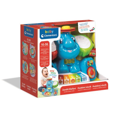 Elephant Cute Interactive Musical Toy Clementoni