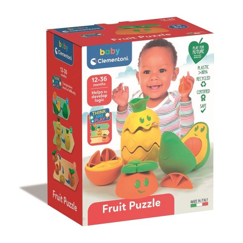 Fruits Friendly Faces Fruit Sorting Baby Toy, Puzzle Clementoni