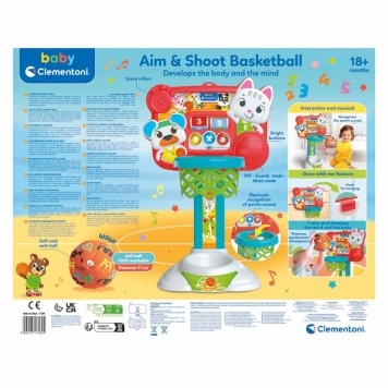 Basketball Fun Animal Interactive Board Clementoni