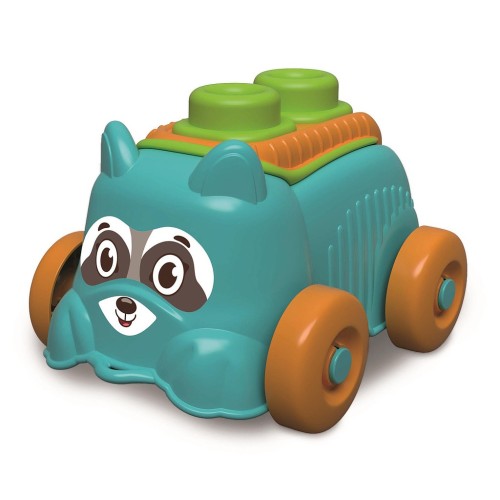 Animals Clemmy Raccoon rolling skill development with building blocks Clementoni