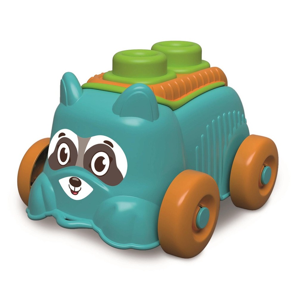 Animals Clemmy Raccoon rolling skill development with building blocks Clementoni