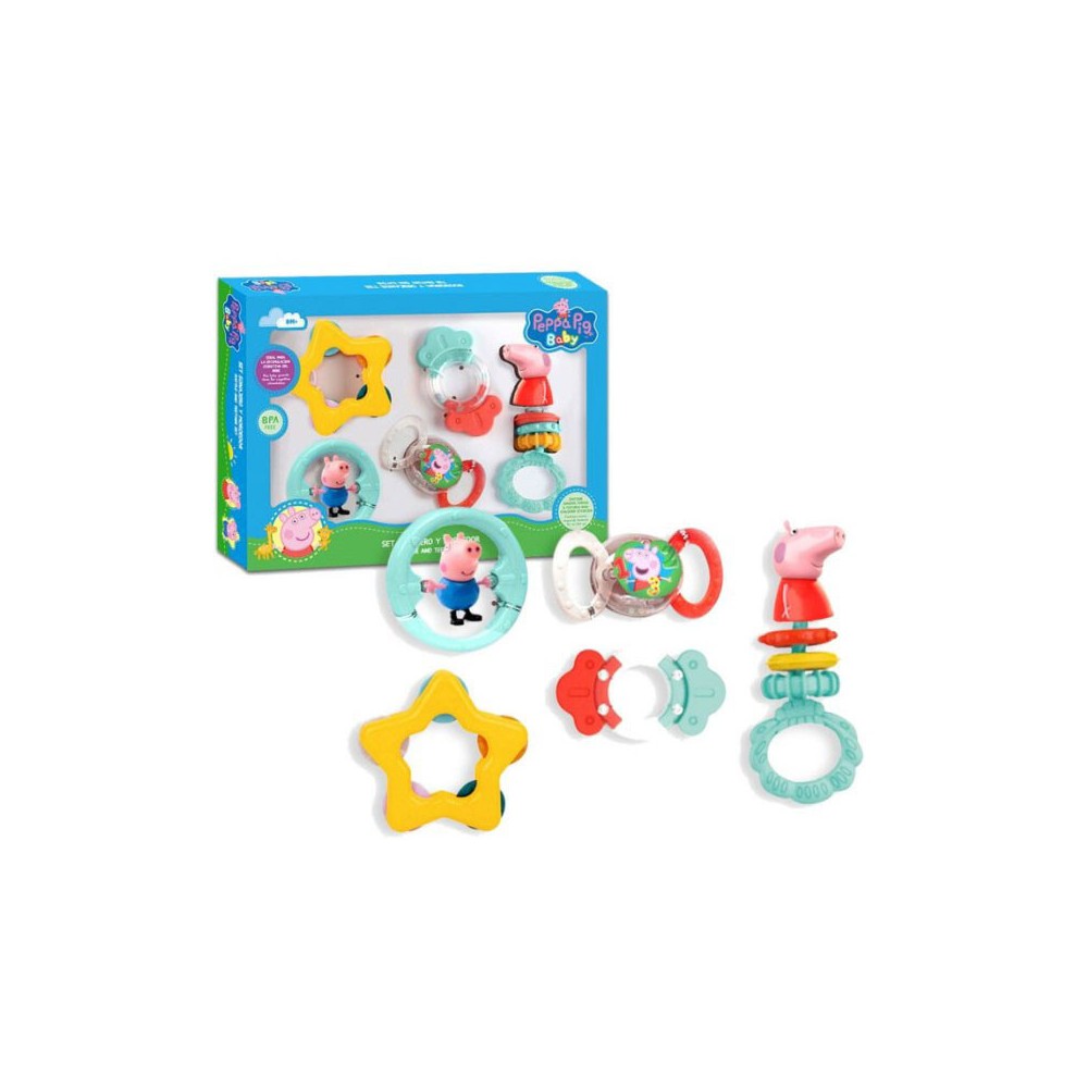 Peppa Pig Fun baby rattle and teether set, 5 pcs