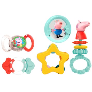 Peppa Pig Fun baby rattle and teether set, 5 pcs