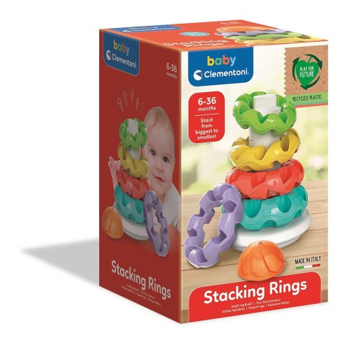 Colour Stacking Rings 5-piece pyramid building game Clementoni