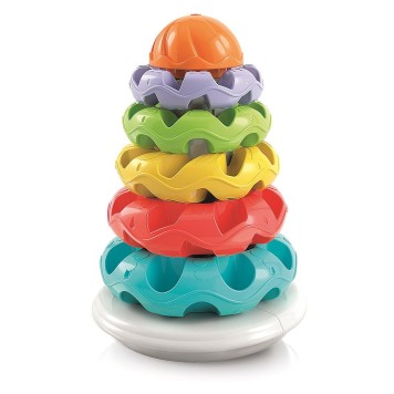 Colour Stacking Rings 5-piece pyramid building game Clementoni
