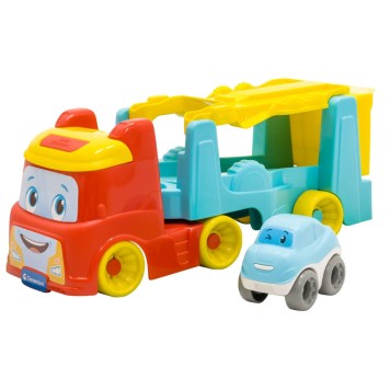Vehicle Team Colorful Flipping Car Transporter 2 in 1 Clementoni