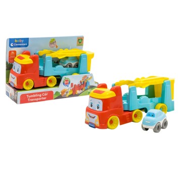 Vehicle Team Colorful Flipping Car Transporter 2 in 1 Clementoni