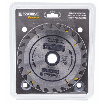 Tarcza widiowa do drewna 190x30 24z TDD-190x30x24Z