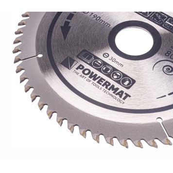 Tarcza widiowa do drewna 190x30 60z TDD-190x30x60Z