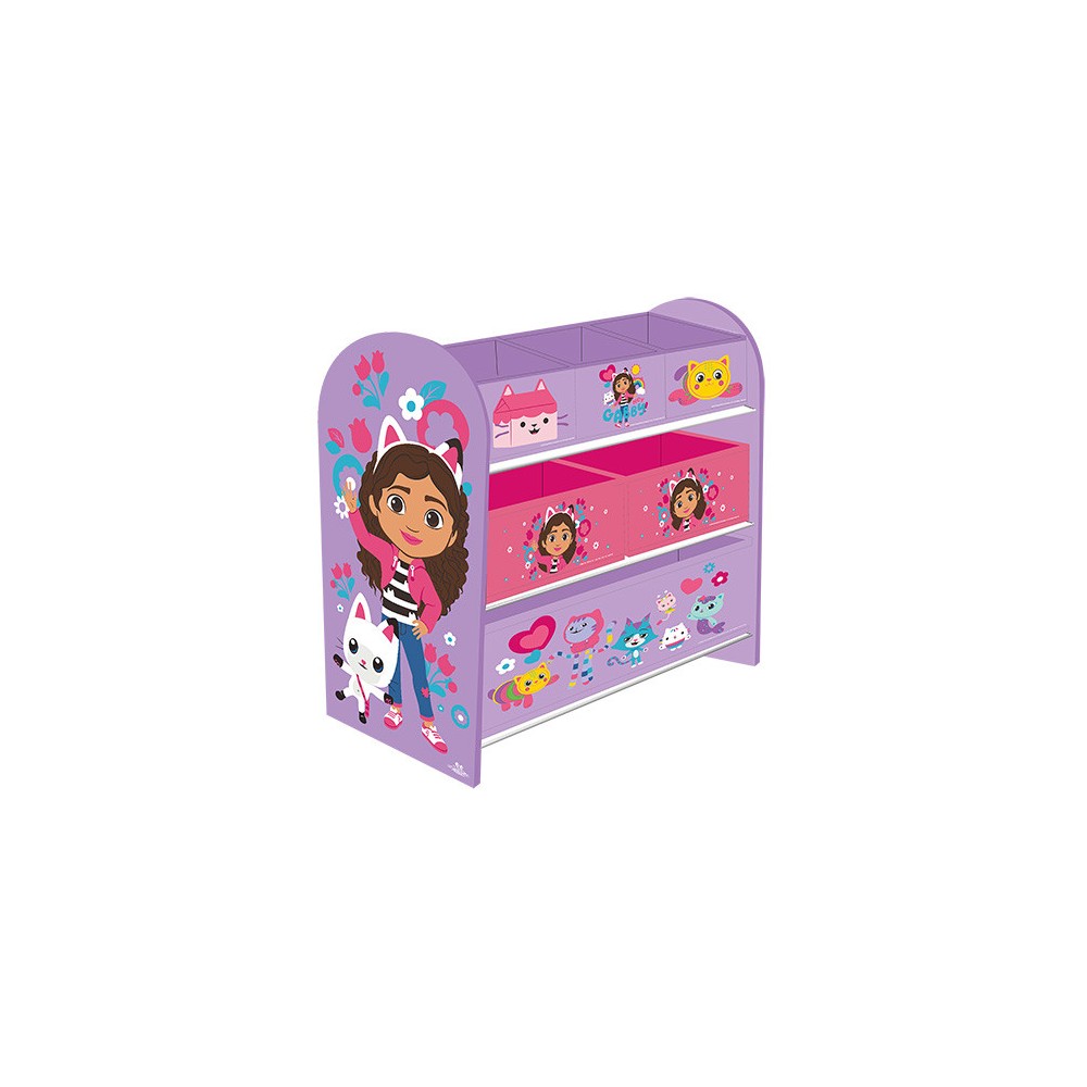 Gabby's Dollhouse Ohana Friends storage cabinet 62.5x29.5x60 cm