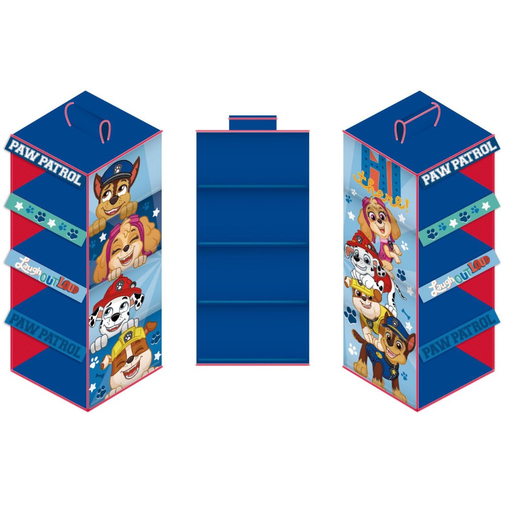 Paw Patrol hanging closet organizer 4-part