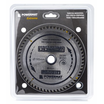 Tarcza widiowa do drewna 185x20 60z TDD-185x20x60Z