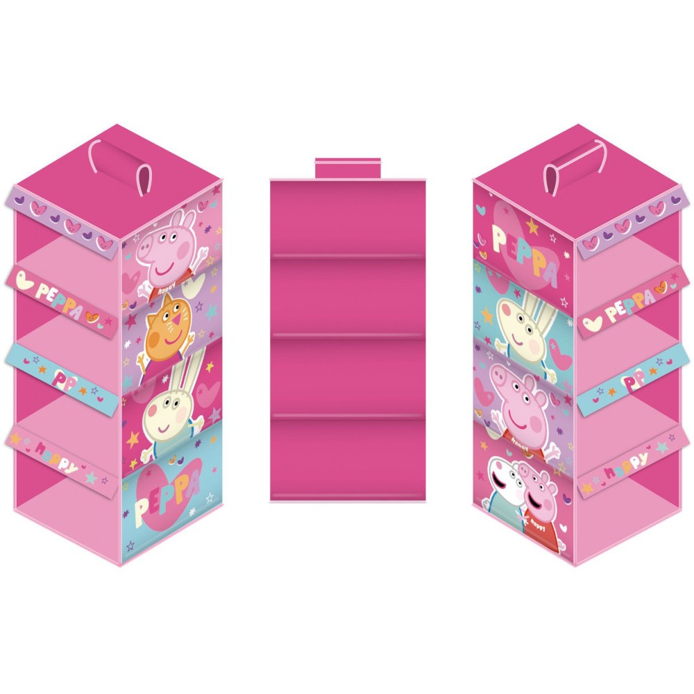 Peppa Pig hanging wardrobe organizer 4-piece
