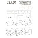 Superman toy storage stand 3-compartment 53x30x60 cm