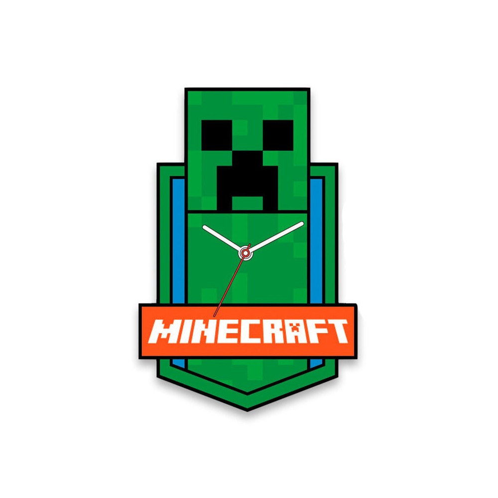 Minecraft Green XL Wall Clock 50 cm