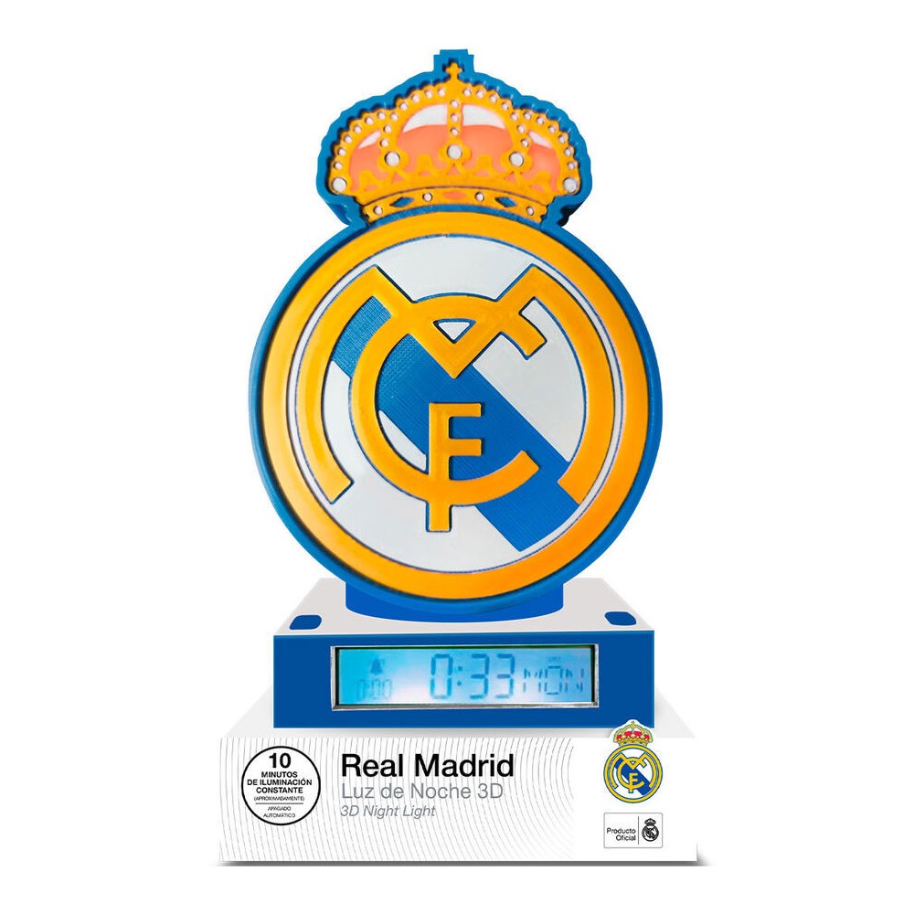 Real Madrid Hala 3D night lamp and alarm clock