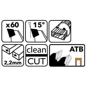 Tarcza widiowa do drewna 160x20 60z TDD-160x20x60Z