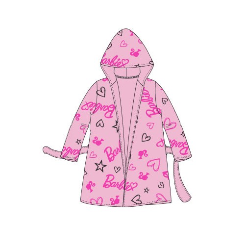 Barbie Love children's bathrobe 4 - 10 years / 104 - 140 cm
