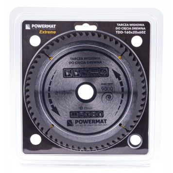 Tarcza widiowa do drewna 160x20 60z TDD-160x20x60Z